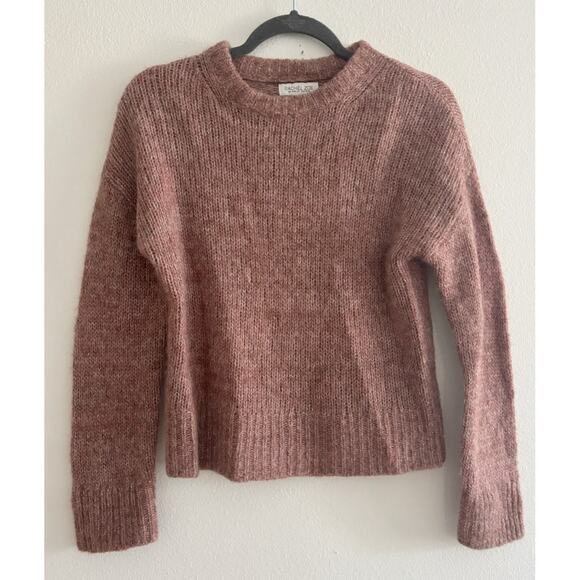 Rachel Zoe Wool Alpaca Blend Dusty Pink Crewneck Sweater XS - Picture 1 of 7